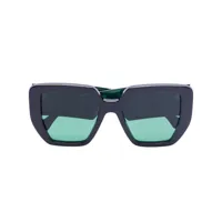 gucci eyewear lunettes de soleil à monture carrée oversize - noir