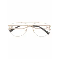 versace eyewear lunettes de vue à monture aviateur - or