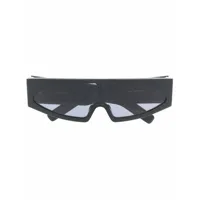 rick owens lunettes de soleil gene à monture rectangulaire - noir