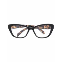 prada eyewear lunettes de vue à monture papillon - marron