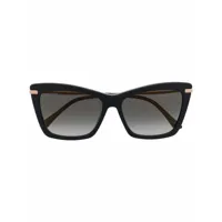 jimmy choo eyewear lunettes de soleil à monture oversize - noir