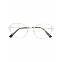 moschino eyewear lunettes de vue à monture ronde - or