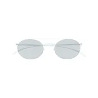 mykita x maison margiela lunettes de soleil à monture pilote - blanc