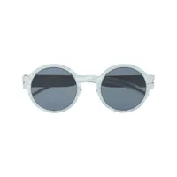 mykita lunettes de soleil à monture ronde - blanc