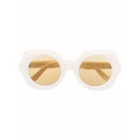 lapima lunettes de soleil paula natural vintage - blanc