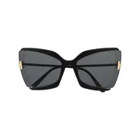 tom ford lunettes de soleil à monture papillon oversize - noir