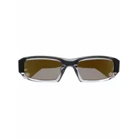jacquemus lunettes de soleil à monture rectangulaire bicolore - noir