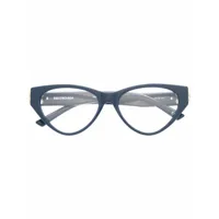 balenciaga eyewear lunettes de vue bb à monture papillon - bleu