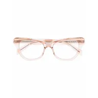 saint laurent eyewear lunettes de vue à monture papillon transparente - rose