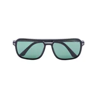 tom ford eyewear lunettes de soleil teintées à monture carrée - noir