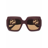gucci eyewear lunettes de soleil à monture carrée - violet