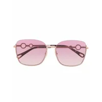 chloé eyewear lunettes de soleil à design sans monture - or