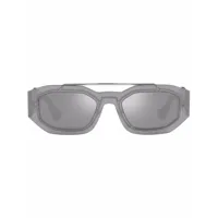 versace eyewear lunettes de soleil à monture rectangulaire - gris
