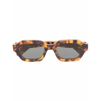 retrosuperfuture lunettes de soleil à monture ovale - marron
