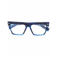 balmain eyewear lunettes de vue à monture carrée - bleu