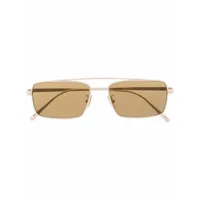 omega eyewear lunettes de soleil à monture carrée - or