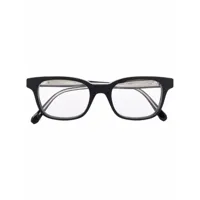 omega eyewear lunettes de vue à monture carrée - noir