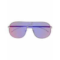 mykita lunettes de soleil à monture pilote - argent