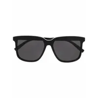 saint laurent eyewear lunettes de soleil teintées à monture carrée - noir