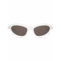 balenciaga eyewear lunettes de soleil bat à monture rectangulaire - blanc