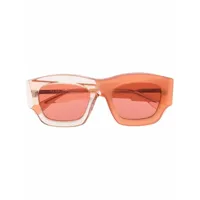 kuboraum lunettes de soleil c8 bicolores à monture carrée - orange