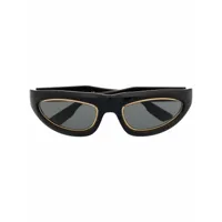 gucci eyewear lunettes de soleil à monture papillon - noir