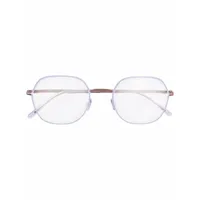 mykita lunettes de vue kari à monture ronde - rose