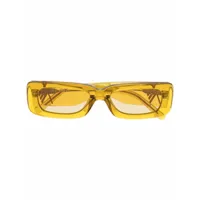 linda farrow x attico lunettes de soleil à monture rectangulaire - or