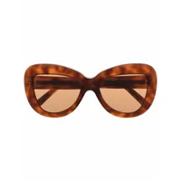 marni eyewear x marni lunettes de soleil elephant island - marron
