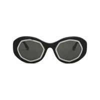 marni eyewear lunettes de soleil mount brumo à monture ronde - noir