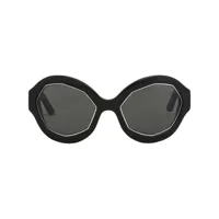 marni eyewear lunettes de soleil cumulus cloud à monture ronde - noir