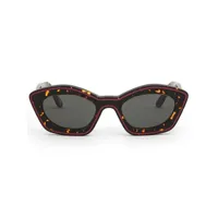 marni eyewear lunettes de soleil à monture papillon - marron