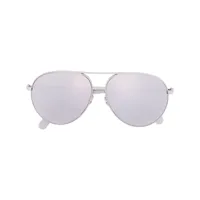 moncler eyewear lunettes de soleil à monture pilote - argent