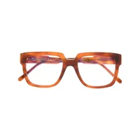 kuboraum lunettes de vue k3 à monture rectangulaire - marron