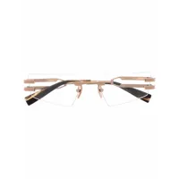 balmain eyewear lunettes de vue fixe à design sans monture - or