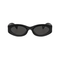 miu miu eyewear lunettes de soleil glimpse à monture ovale - noir