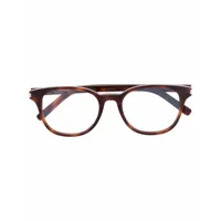 saint laurent eyewear lunettes de vue sl523 à monture ovale - marron