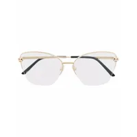 cartier eyewear lunettes de vue à monture ronde - or