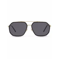 dolce & gabbana eyewear lunettes de soleil à monture aviateur - noir