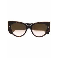 dsquared2 eyewear lunettes de soleil hype à plaque logo - marron