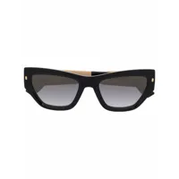 dsquared2 eyewear lunettes de soleil hype à plaque logo - noir