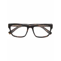 dunhill lunettes de vue à monture carrée - marron