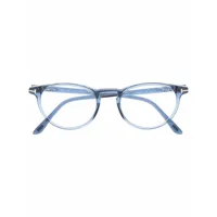 tom ford eyewear lunettes de vue à monture ronde transparente - bleu