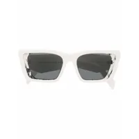 prada eyewear lunettes de soleil à monture carrée - blanc