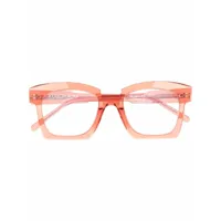 kuboraum lunettes de vue à monture transparente - orange