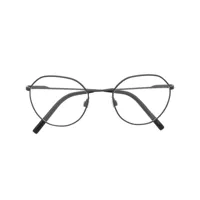 dolce & gabbana eyewear lunettes de vue à monture ronde transparente - noir