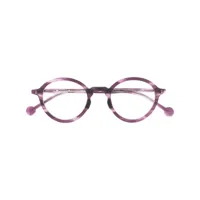 l.a. eyeworks lunettes de vue à monture ronde - violet