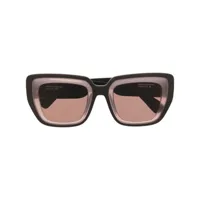 mykita lunettes de soleil à monture carrée - marron