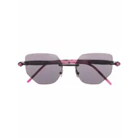 kuboraum lunettes de soleil à monture papillon - rose