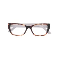 prada eyewear lunettes de vue à monture d'inspiration wayfarer - marron